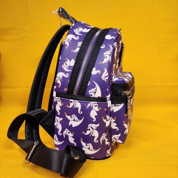 Loungefly Disney NBC ZERO Purple AOP GIow-in-the-Dark Mini Backpack NEW main image 4